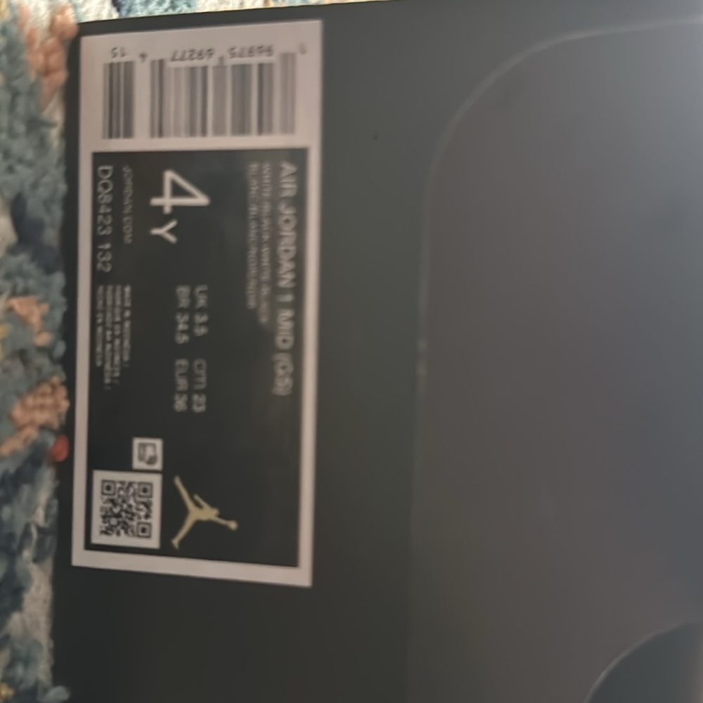 Jordan Kids White and Black Sneakers - Picture 5 of 5